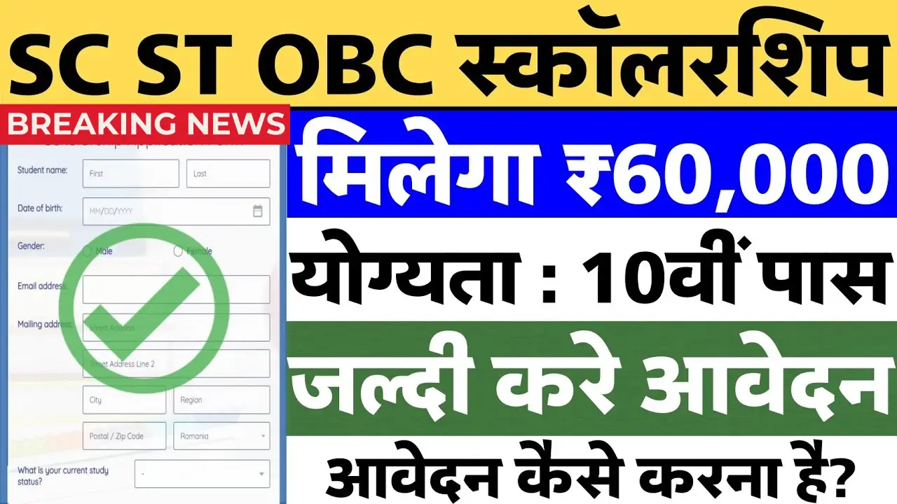 SC, ST, OBC Scholarship Yojana 2025